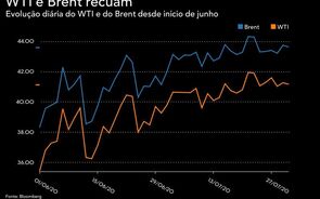 Petróleo em leve queda mesmo após maior queda dos 'stocks' nos EUA do ano