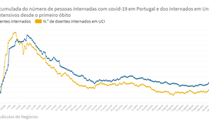 Sete gráficos com a evolução da covid-19. Doentes internados em máximos de dois meses