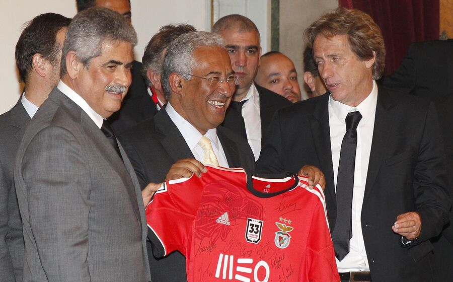 antónio costa, ainda como presidente da CML, com luís filipe vieira, benfica
