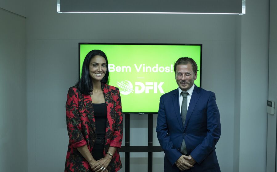 Sara do Ó e Hugo Salgueiro, presidente e sócio do grupo Your, ambos administradores da DFK Portugal.