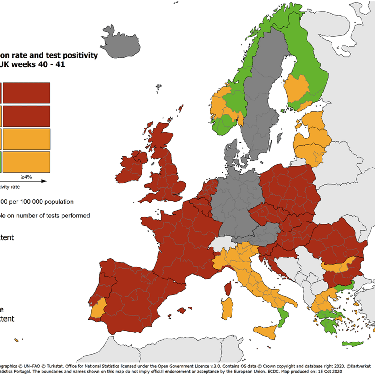 O mapa de cores da Covid-19 na Europa. Portugal já não está a vermelho  carregado