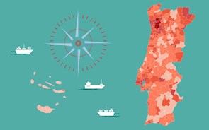 Mapa: Concelhos com mais de 2% da população infetada disparam para 32. Veja como está o seu