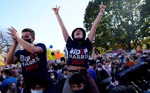 Apoiantes de Biden festejam nas ruas