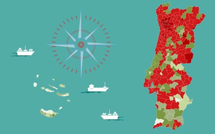 Mapa: Veja a distância no seu concelho para o limiar de risco. Há 17 municípios com mais de cinco vezes o limite