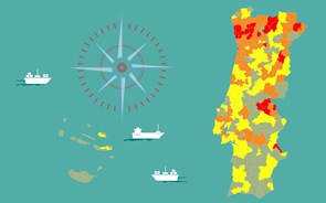 Escalão de risco baixou em 58 concelhos, incluindo Braga, Paços de Ferreira e Feira. Veja no mapa como está o seu