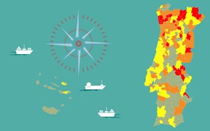 Pandemia melhora em 121 concelhos e piora em 178. Veja no mapa o que se passou no seu