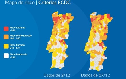 Concelhos nos dois piores escalões descem para 109. Veja como está o seu e o que pode fazer no Natal e Ano Novo