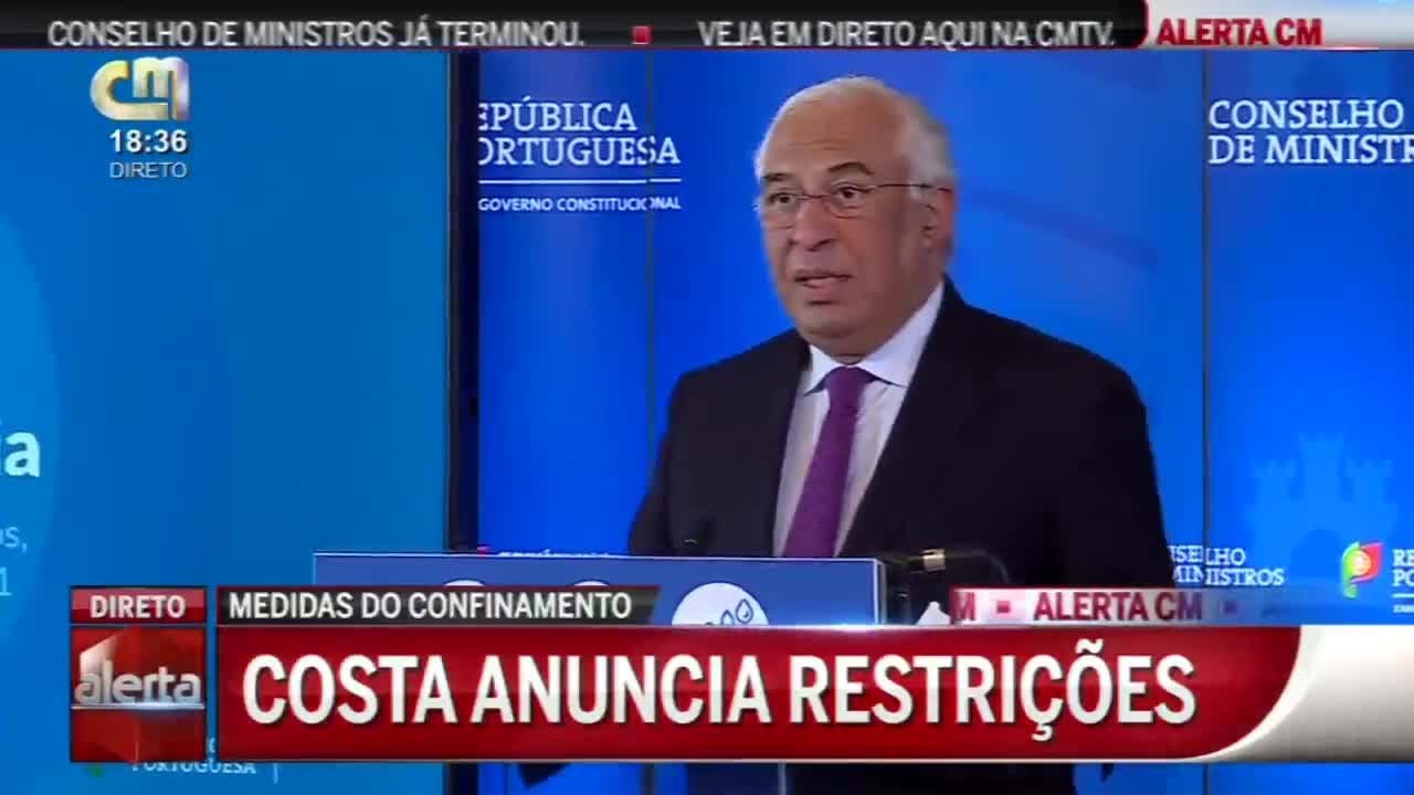 Video Costa Anuncia Medidas Do Confinamento Negocios Tv Jornal De Negocios