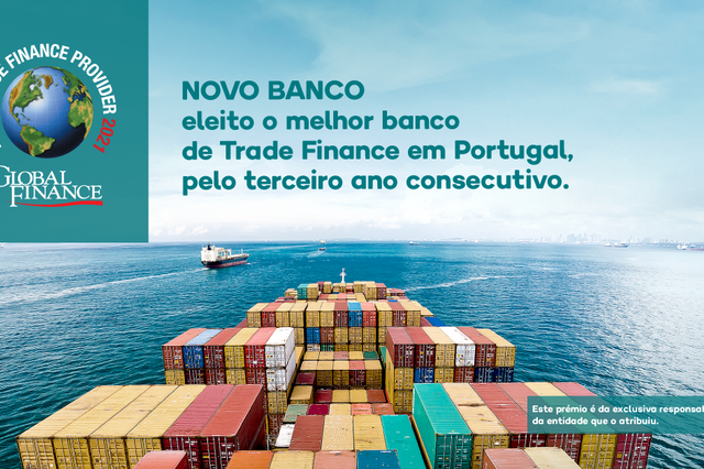 NOVO BANCO eleito o melhor Banco de Trade Finance em Portugal