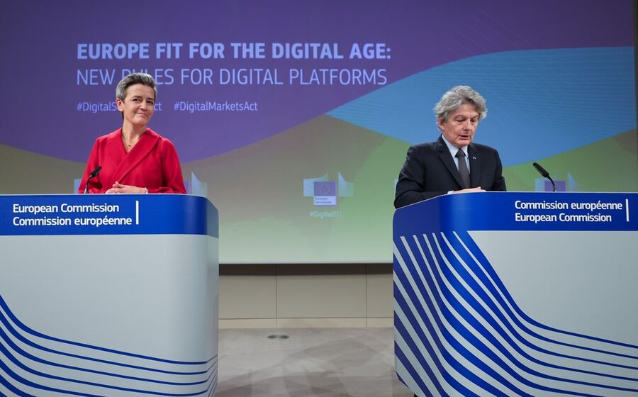 comissários Margrethe Vestager e Thierry Breton