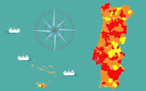 Pandemia melhora em 291 concelhos. Municípios em risco extremo baixam para 119. Veja no mapa como está o seu