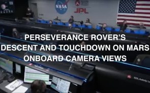 NASA divulga vídeo do Perseverance a pousar em Marte