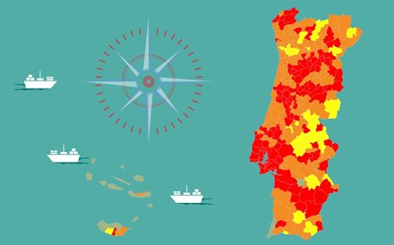 Pandemia melhora em 291 concelhos. Municípios em risco extremo baixam para 119. Veja no mapa como está o seu