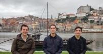 André Guimarães, Luís Oliveira e João Gomes, os cofundadores da Tatara Razors. 