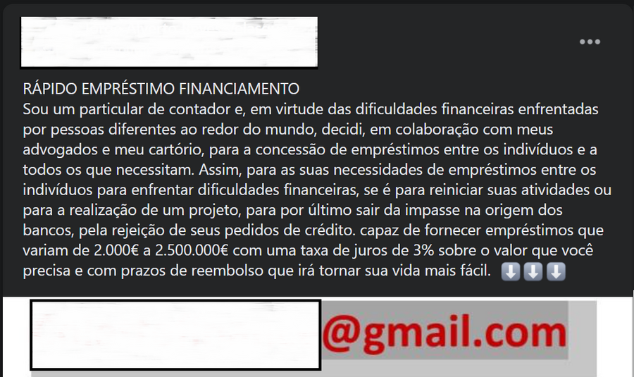 Utilizador acede ao Facebook no telemóvel