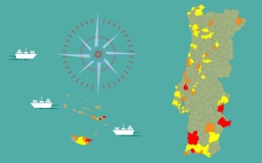 Há mais três concelhos acima do limite de risco e incidência sobe em 112 municípios