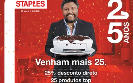 Staples comemora 25 anos em Portugal