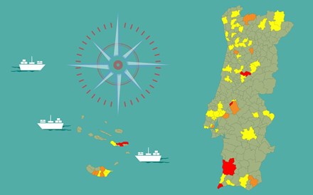 Incidência da pandemia sobe em 132 concelhos e desce em 75. Veja no mapa como está o seu.