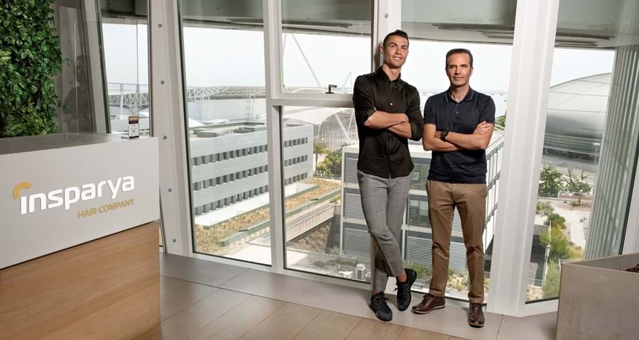 Cristiano Ronaldo e Paulo Ramos, fundador, acionista e CEO do grupo Insparya.