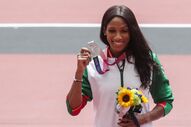 Patrícia Mamona medalha