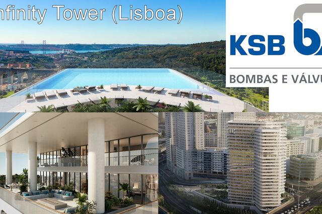 KSB fornece 80 bombas para nova torre de 26 andares, em Lisboa