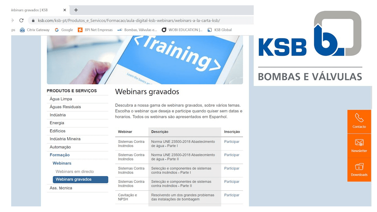 KSB Disponibiliza Webinares Técnicos Grátis - Comunicados De Imprensa ...