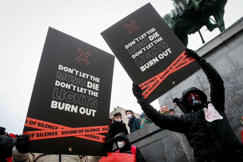 manif belgica cultura restricoes covid