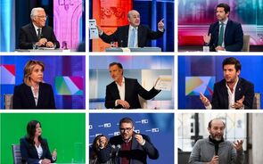 nove candidatos com assento parlamentar, debate legislativas jan22