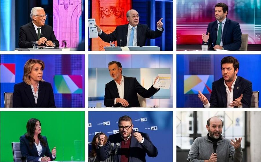 nove candidatos com assento parlamentar, debate legislativas jan22