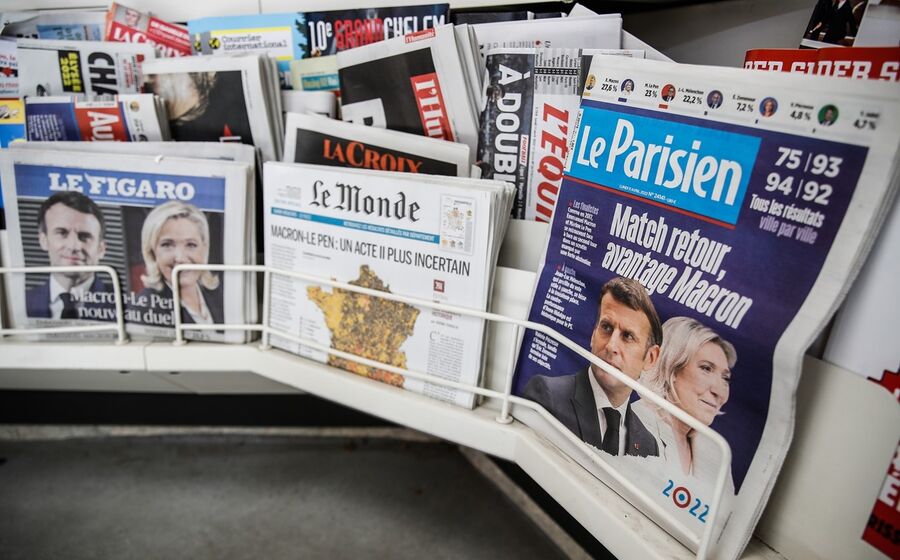 macron, imprensa, presidenciais