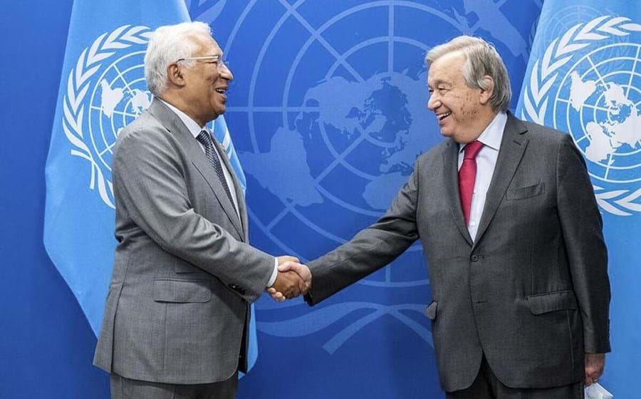António Costa e António Guterres na Cimeira da ONU