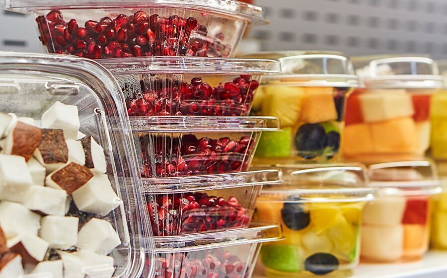 alimentos, comida, fruta, embalagens de plástico, embalagem
