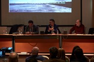 José Apolinário, presidente da CCDR Algarve, António Miguel Pina, presidente da AMAL e da autarquia de Olhão, e Rui Azevedo consultor estratégico da Fórum Oceano