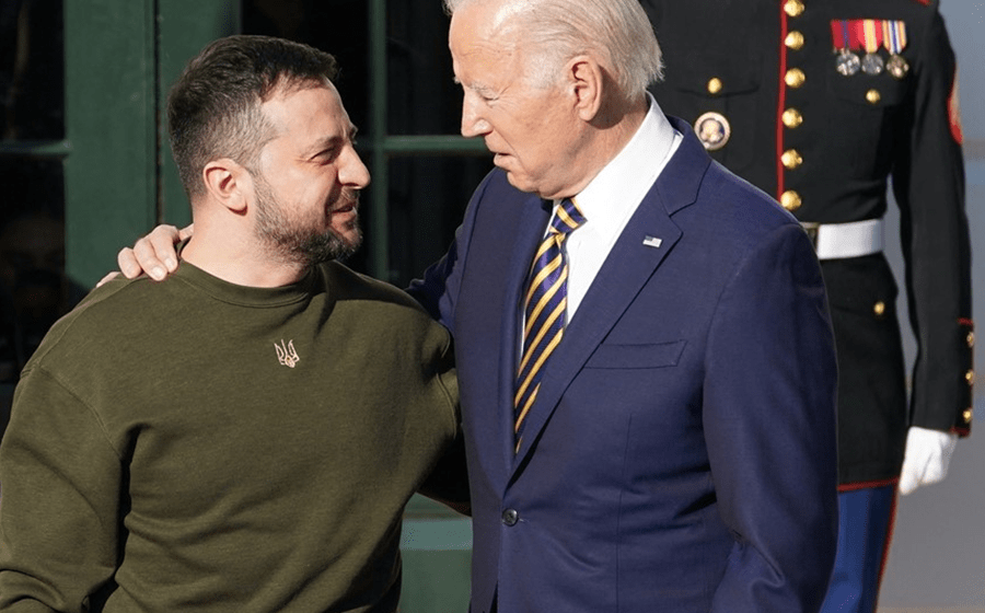 Volodymyr Zelensky encontrou-se com o presidente norte-americano, Joe Biden, na Casa Branca.