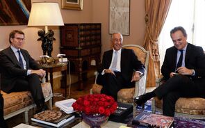 Francisco Ribeiro Menezes com Marcelo Rebelo de Sousa e Alberto Núñez Feijóo