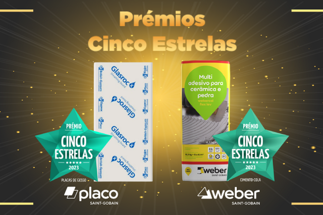 Soluções Placo e Weber renovam prémio cinco estrelas