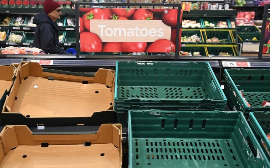 Falhas de abastecimento nos supermercados do Reino Unido