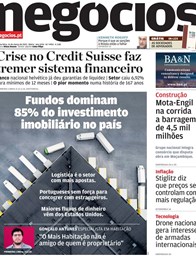 Primeira página do Negócios de 16 de março de 2023