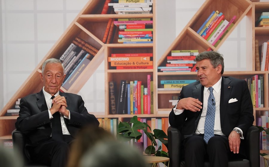 O Presidente da República, Marcelo Rebelo de Sousa, e Paulo Fernandes, presidente da Cofina.