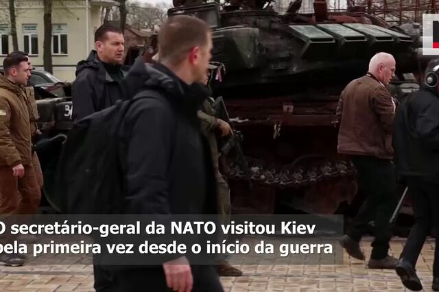 Secretário-geral da NATO visita Kiev pela primeira vez