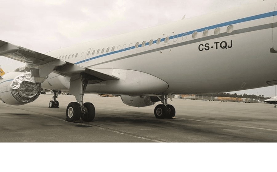 A aeronave A319, CSU-TFU já pode levantar voo do aeroporto Francisco Sá Carneiro.