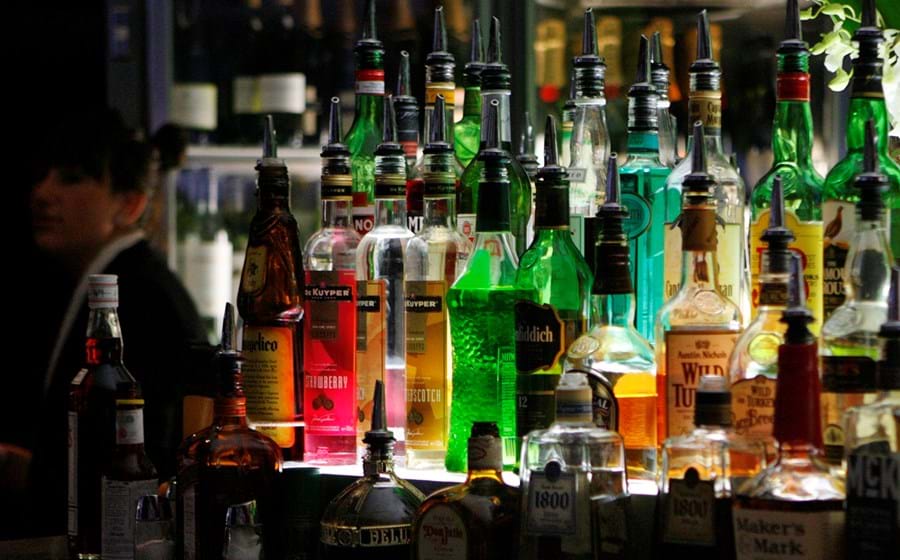 O volume de bebidas espirituosas colocadas no mercado caiu 8,6%.