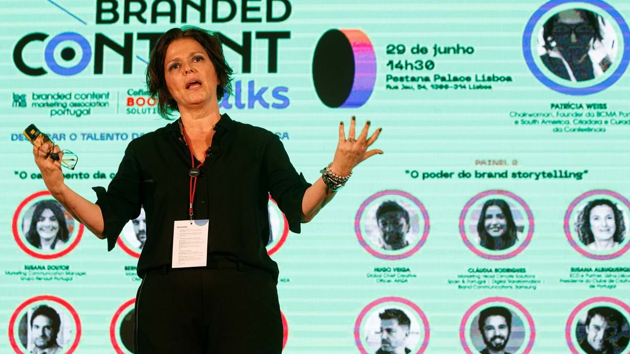 Patrícia Weiss, fundadora do BCMA, na primeira Branded Content Talks.