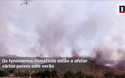 Verão no hemisfério norte: incêndios, calor, tempestades, cheias e um tufão