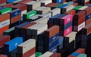 exportaçoes, contentores, barcos, comercio, transporte marítimo