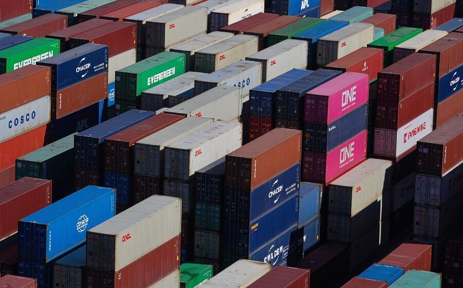 exportaçoes, contentores, barcos, comercio, transporte marítimo