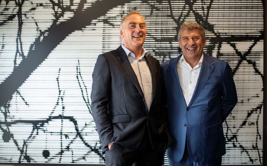 Mark Bourke, CEO do Novo Banco, com Paulo Fernandes, presidente da     Cofina