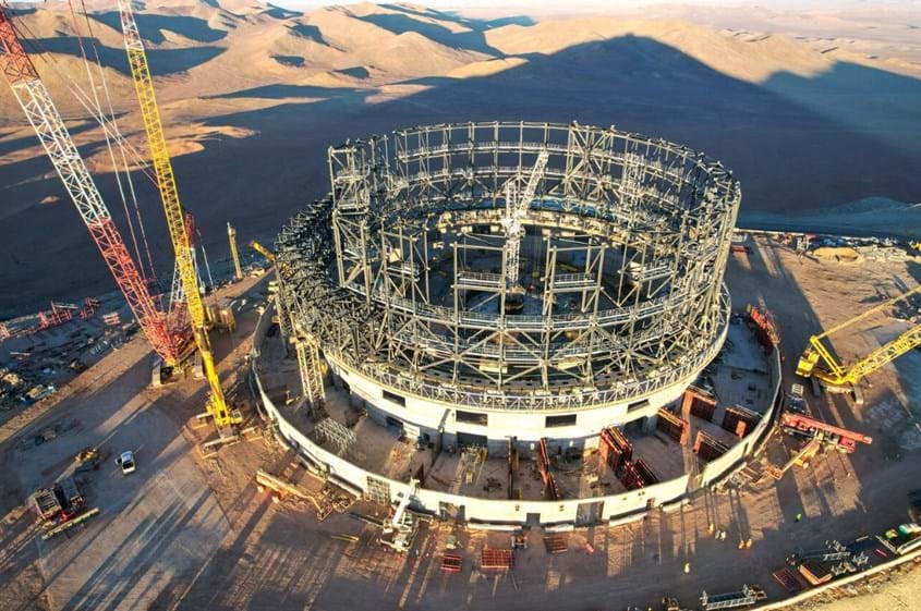 O Telescópio Extremamente Grande está a ser construído no deserto de Atacama, no Chile.