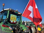 Os agricultores suíços também se juntaram aos protestos do setor, que decorrem há várias semanas na Europa. 'Na Suíça, muitas pessoas dizem que a situação é diferente e que não estamos sujeitos às políticas da União Europeia [...], mas temos o mesmo tipo de estrutura', referiu a sindicalista da Uniterre Eline Müller.