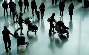 aeroporto, bagagem, passageiros